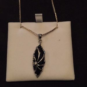 Black and silver necklace